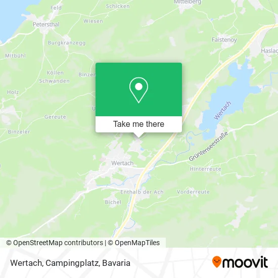 Карта Wertach, Campingplatz