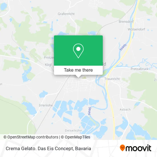 Карта Crema Gelato. Das Eis Concept