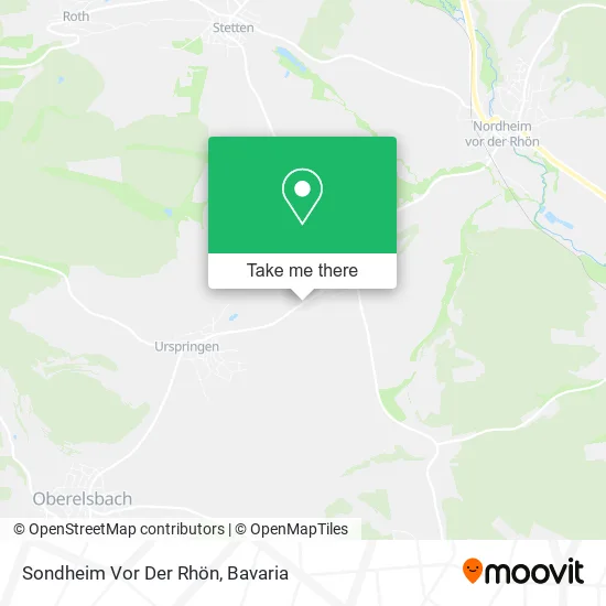 Карта Sondheim Vor Der Rhön