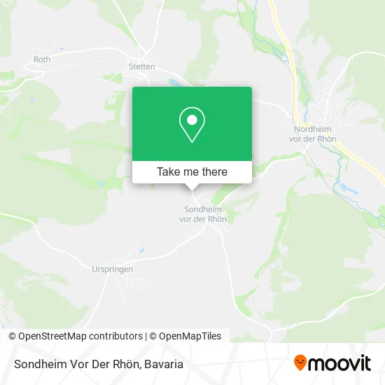 Карта Sondheim Vor Der Rhön