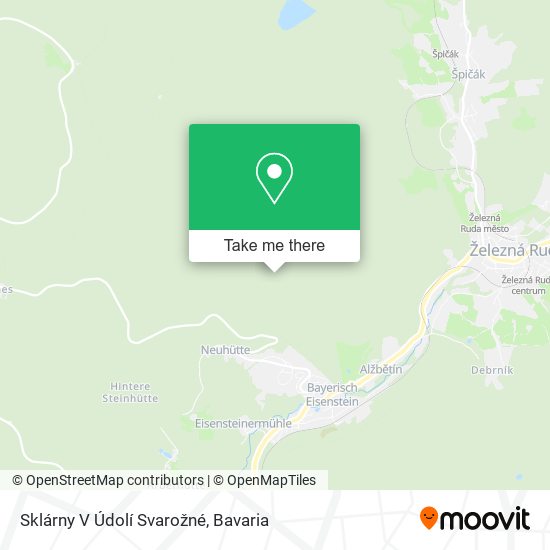 Sklárny V Údolí Svarožné map