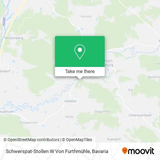 Карта Schwerspat-Stollen W Von Furthmühle