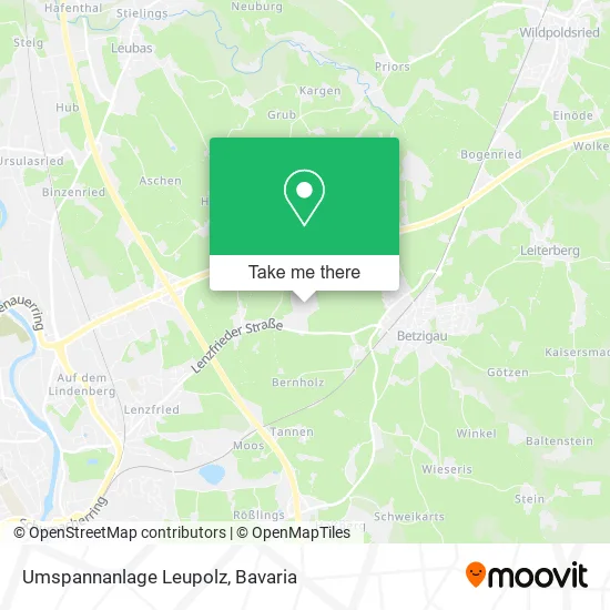 Карта Umspannanlage Leupolz