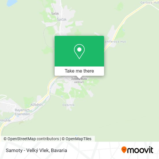 Samoty - Velký Vlek map