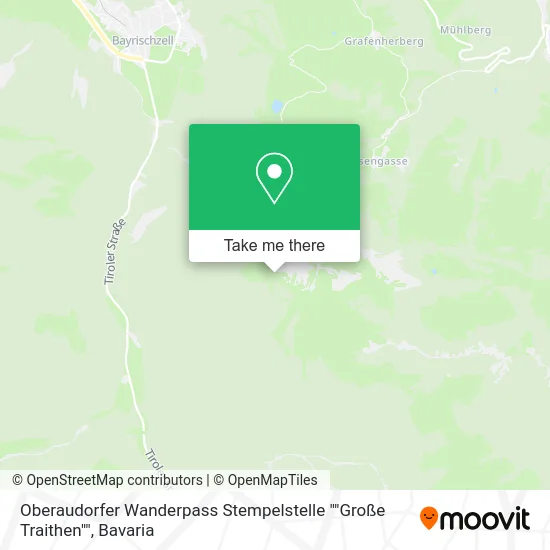 Карта Oberaudorfer Wanderpass Stempelstelle ""Große Traithen""