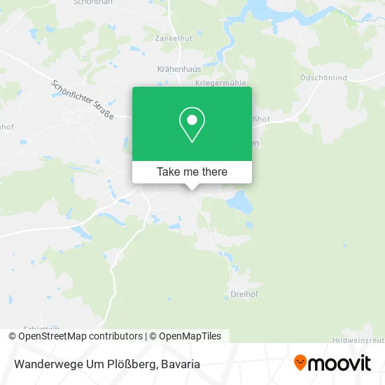 Карта Wanderwege Um Plößberg