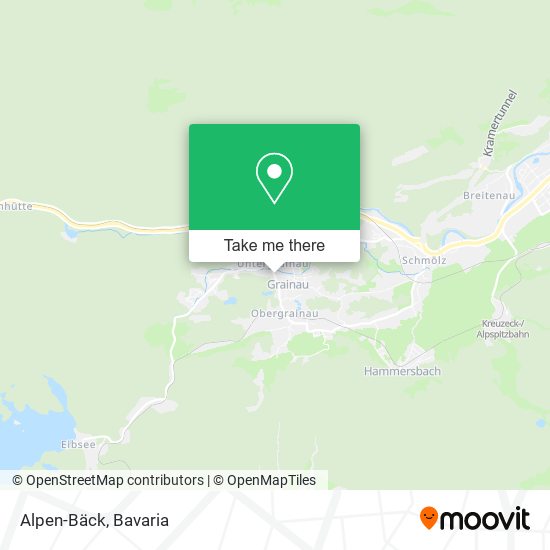 Alpen-Bäck map