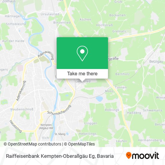 Raiffeisenbank Kempten-Oberallgäu Eg map