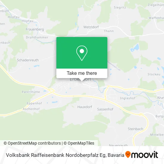 Карта Volksbank Raiffeisenbank Nordoberpfalz Eg
