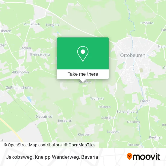 Карта Jakobsweg, Kneipp Wanderweg