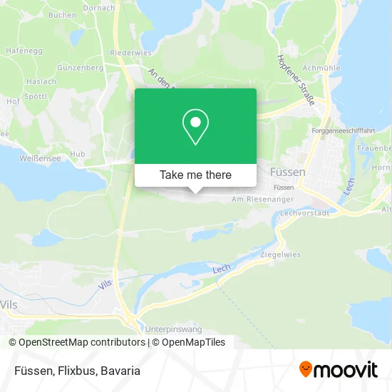 Карта Füssen, Flixbus