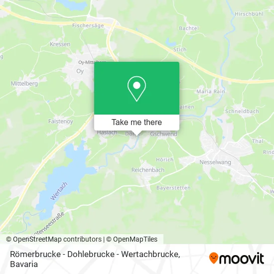 Карта Römerbrucke - Dohlebrucke - Wertachbrucke