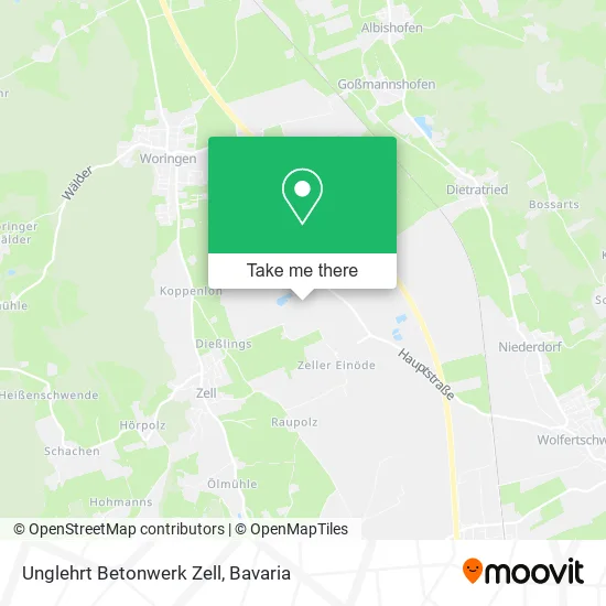 Карта Unglehrt Betonwerk Zell