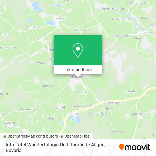 Info-Tafel Wandertrilogie Und Radrunde Allgäu map