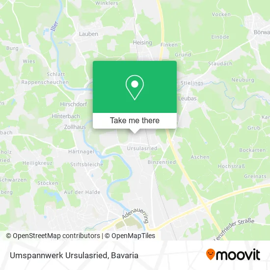 Карта Umspannwerk Ursulasried