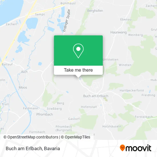 Карта Buch am Erlbach