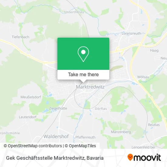 Карта Gek Geschäftsstelle Marktredwitz