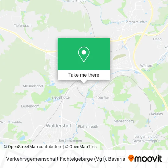 Карта Verkehrsgemeinschaft Fichtelgebirge (Vgf)