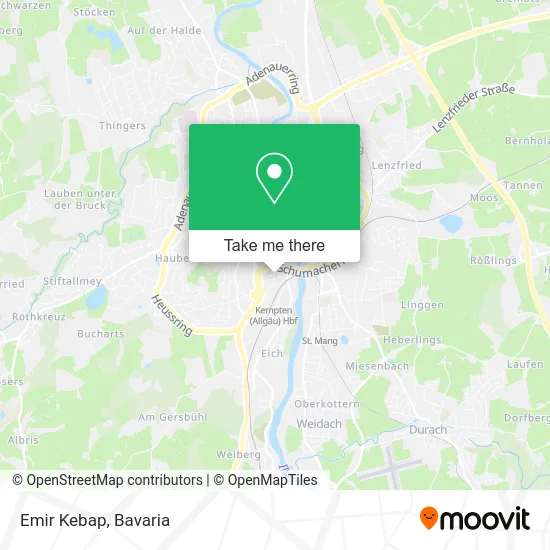 Карта Emir Kebap