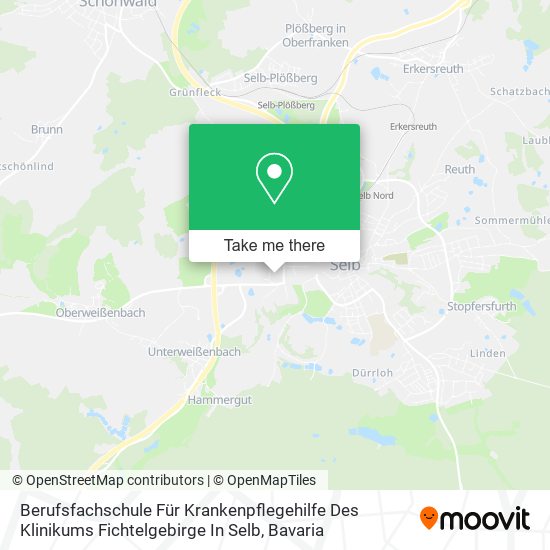 Berufsfachschule Für Krankenpflegehilfe Des Klinikums Fichtelgebirge In Selb map