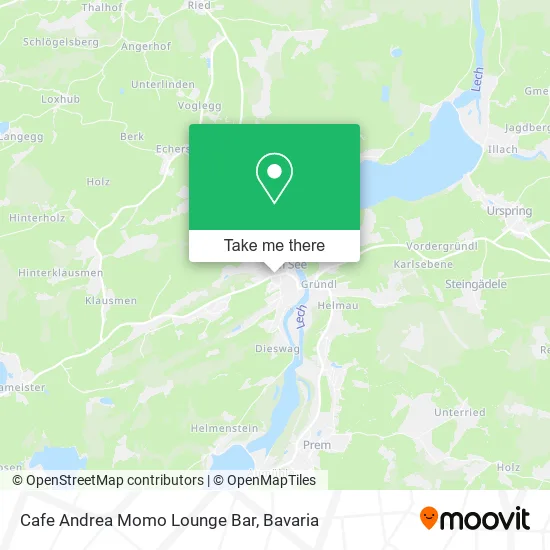 Карта Cafe Andrea Momo Lounge Bar