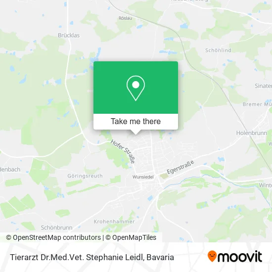 Карта Tierarzt Dr.Med.Vet. Stephanie Leidl