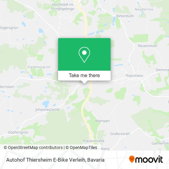 Карта Autohof Thiersheim E-Bike Verleih