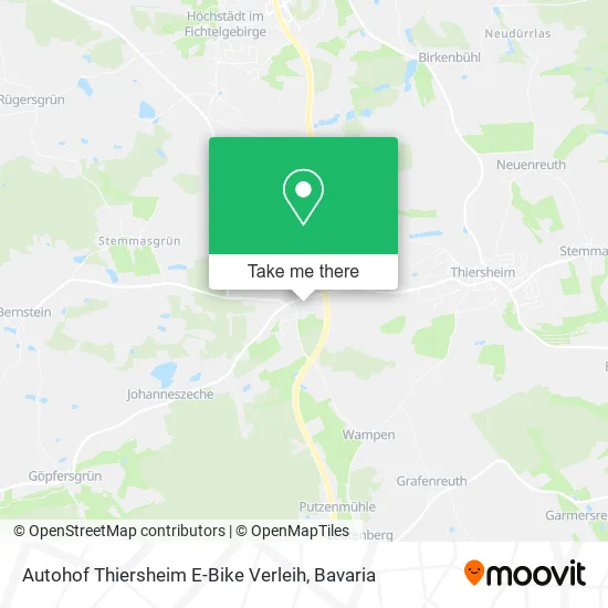Карта Autohof Thiersheim E-Bike Verleih