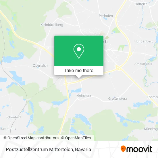 Карта Postzustellzentrum Mitterteich