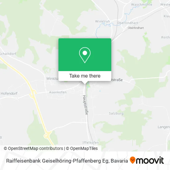 Карта Raiffeisenbank Geiselhöring-Pfaffenberg Eg