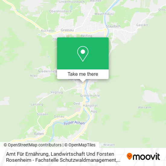 Amt Für Ernährung, Landwirtschaft Und Forsten Rosenheim - Fachstelle Schutzwaldmanagement map