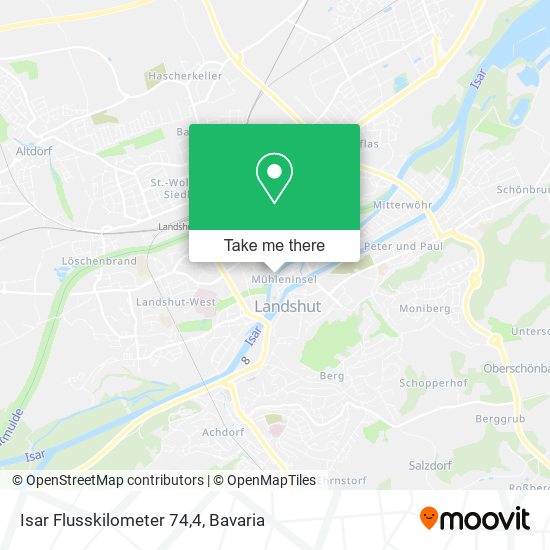 Isar Flusskilometer 74,4 map