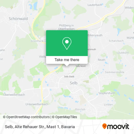 Карта Selb, Alte Rehauer Str., Mast 1