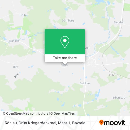Röslau, Grün Kriegerdenkmal, Mast 1 map