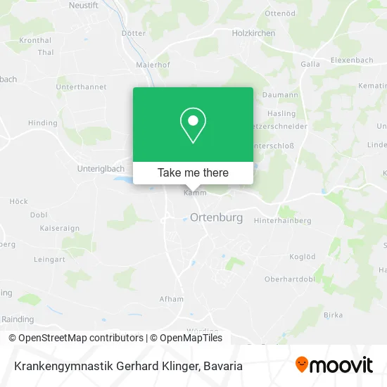 Карта Krankengymnastik Gerhard Klinger
