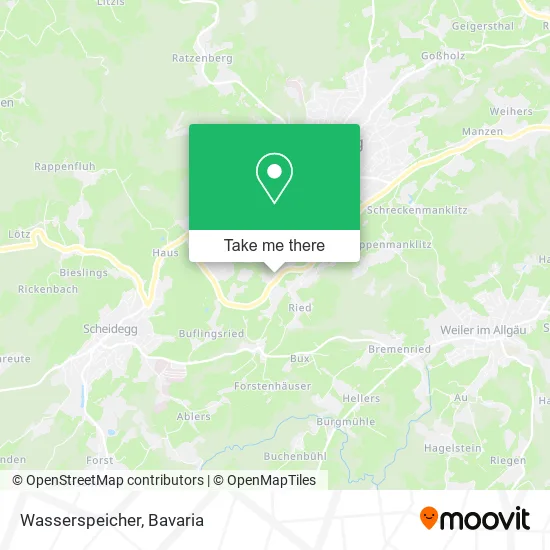 Карта Wasserspeicher