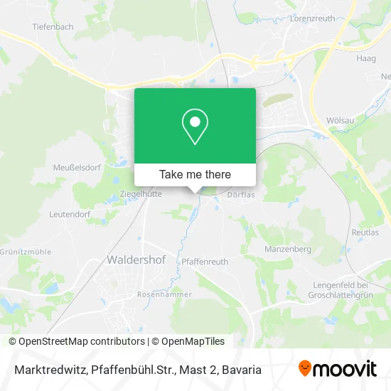 Карта Marktredwitz, Pfaffenbühl.Str., Mast 2