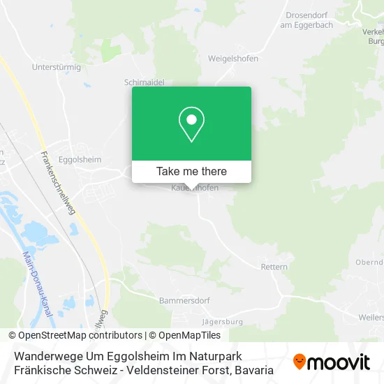 Карта Wanderwege Um Eggolsheim Im Naturpark Fränkische Schweiz - Veldensteiner Forst