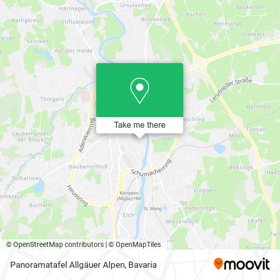 Panoramatafel Allgäuer Alpen map