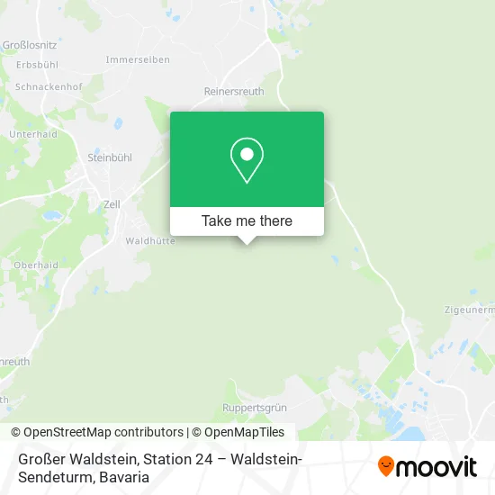 Карта Großer Waldstein, Station 24 – Waldstein-Sendeturm