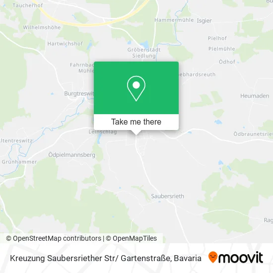 Карта Kreuzung Saubersriether Str/ Gartenstraße