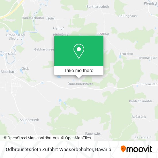 Карта Ödbraunetsrieth Zufahrt Wasserbehälter