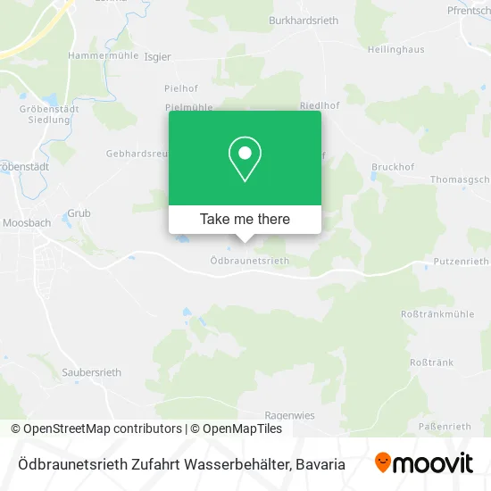 Карта Ödbraunetsrieth Zufahrt Wasserbehälter