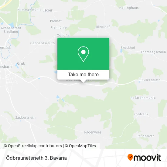 Карта Ödbraunetsrieth 3