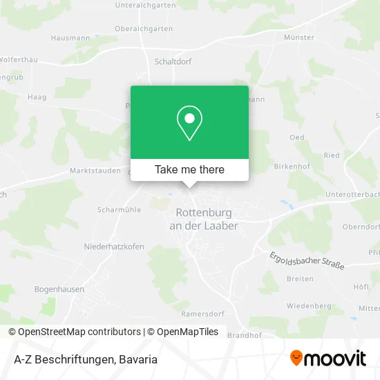 Карта A-Z Beschriftungen