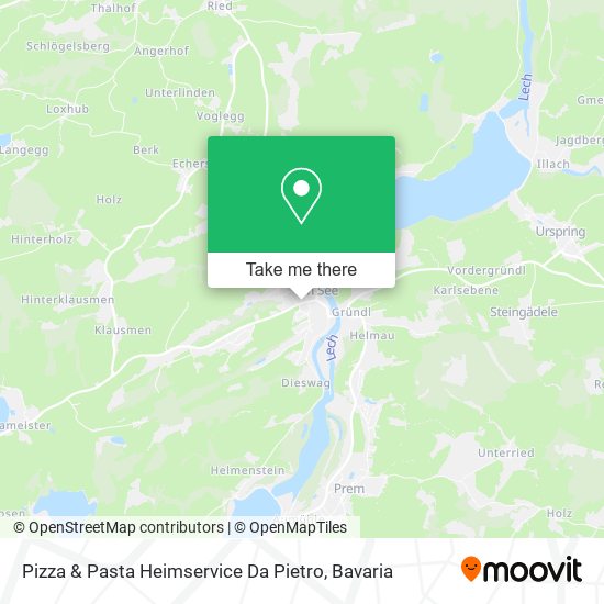 Pizza & Pasta Heimservice Da Pietro map