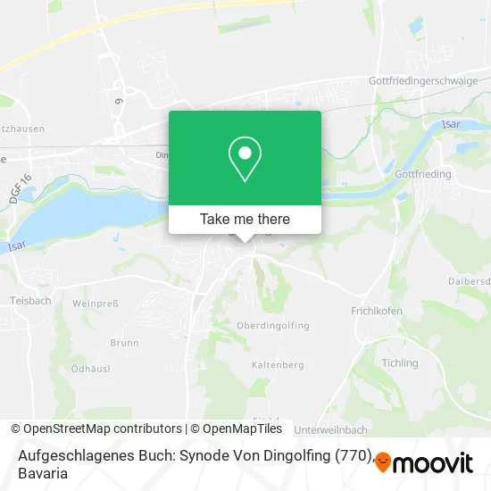 Карта Aufgeschlagenes Buch: Synode Von Dingolfing (770)