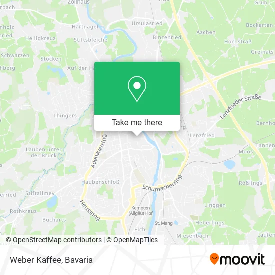Карта Weber Kaffee
