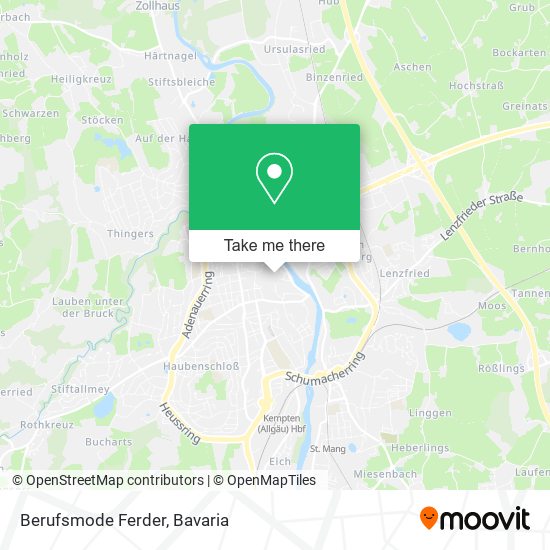 Карта Berufsmode Ferder