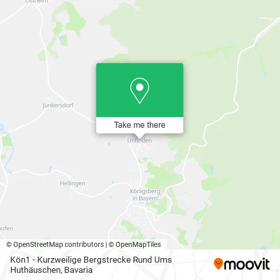 Карта Kön1 - Kurzweilige Bergstrecke Rund Ums Huthäuschen